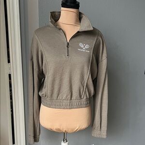 Country Club Taupe Quarter-Zip Sweatshirt